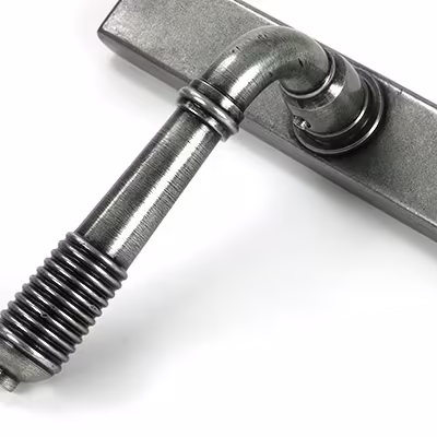 Pewter Reeded Slimline Lever Espag. Lock Set - Image 6