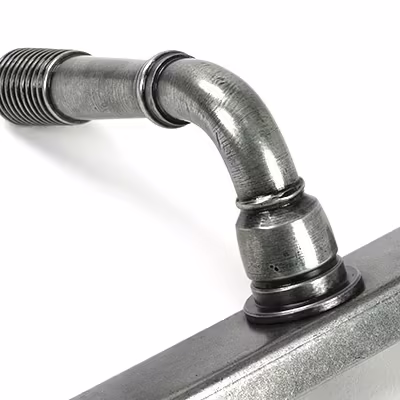 Pewter Reeded Slimline Lever Espag. Lock Set - Image 7