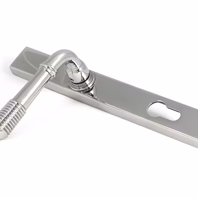 Polished Marine SS (316) Reeded Slimline Lever Espag. Lock Set - Image 5