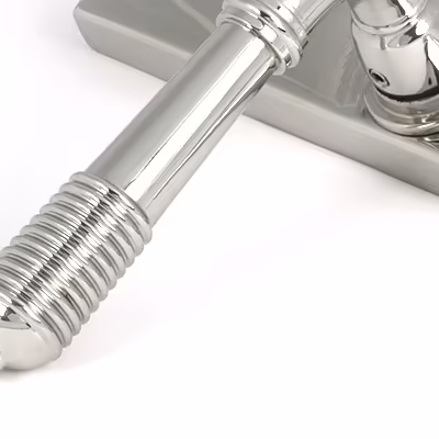 Polished Marine SS (316) Reeded Slimline Lever Espag. Lock Set - Image 6