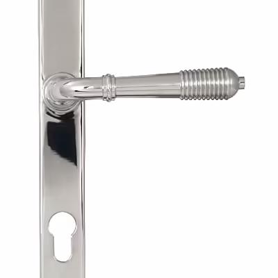 Polished Marine SS (316) Reeded Slimline Lever Espag. Lock Set