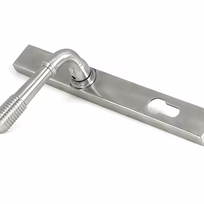 Satin Marine SS (316) Reeded Slimline Lever Espag. Lock Set - Image 5