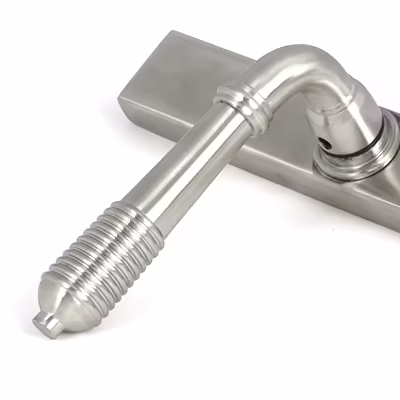 Satin Marine SS (316) Reeded Slimline Lever Espag. Lock Set - Image 6