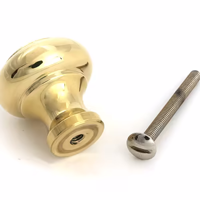 Polished Brass Regency Cabinet Knob - Small - Image 5