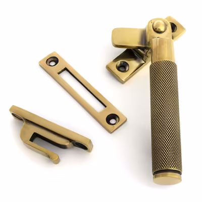 Aged Brass Locking Brompton Fastener - RH