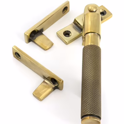 Aged Brass Night-Vent Locking Brompton Fastener