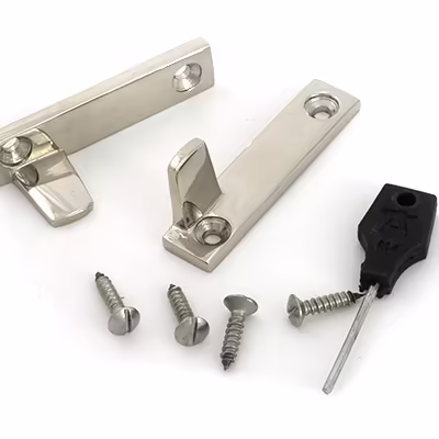 Polished Nickel Night-Vent Locking Brompton Fastener - Image 6
