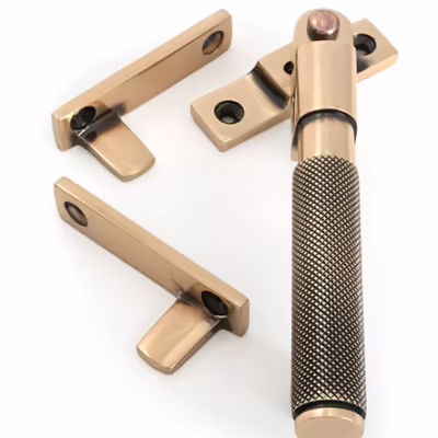 Polished Bronze Night-Vent Locking Brompton Fastener
