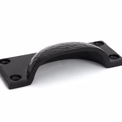 Black Hammered Art Deco Drawer Pull - Image 3