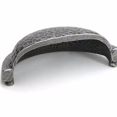 Pewter Hammered Regency Drawer Pull - Image 3