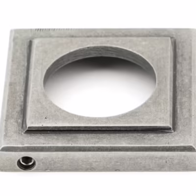 Pewter Regency Lever on Rose Set (Square) - Image 5
