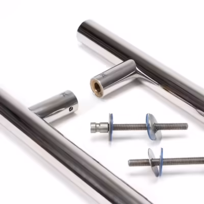 Polished Marine SS (316) 0.9m T Bar Handle B2B Fix 32mm - Image 6