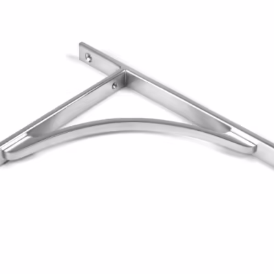 Satin Chrome Apperley Shelf Bracket (260mm x 200mm) - Image 3