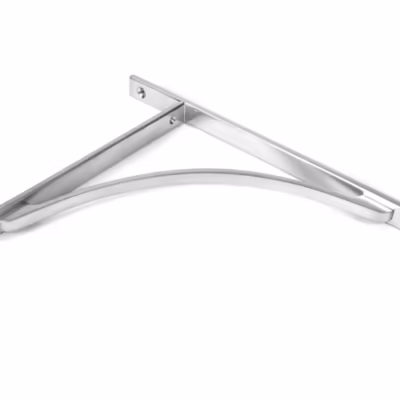 Satin Chrome Apperley Shelf Bracket (314mm x 250mm) - Image 3