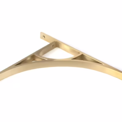 Satin Brass Tyne Shelf Bracket (314mm x 250mm) - Image 3