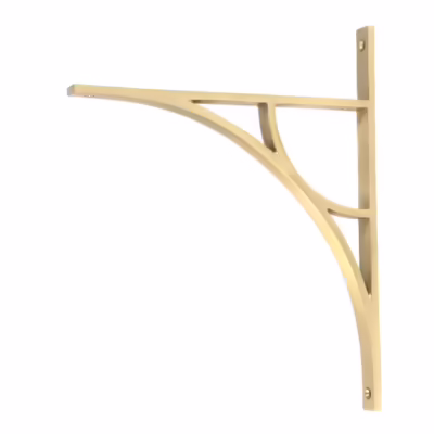 Satin Brass Tyne Shelf Bracket (314mm x 250mm)