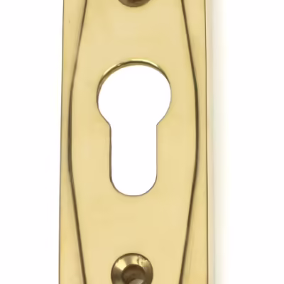 Polished Brass Art Deco Euro Escutcheon - Image 3