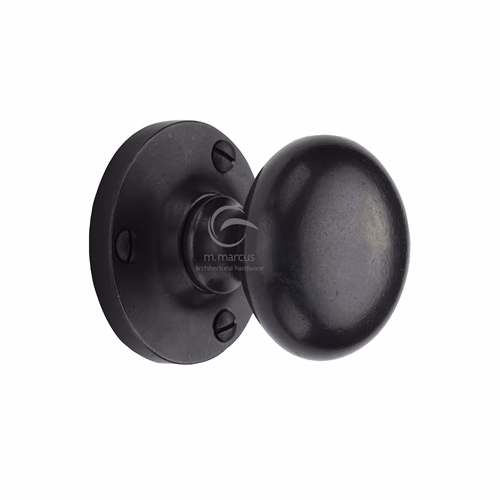 Rustic Dark Bronze Mortice Knob on Rose Alveley Design