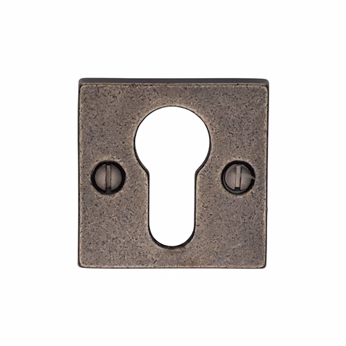 Rustic Pewter Euro Profile Cylinder Escutcheon