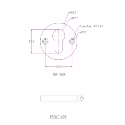 Round Euro Escutcheon JOLIE | J-7029 - Image 5