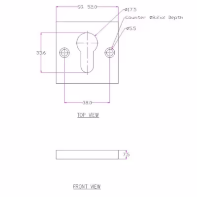Square Euro Escutcheon JOLIE | J-7027 - Image 5