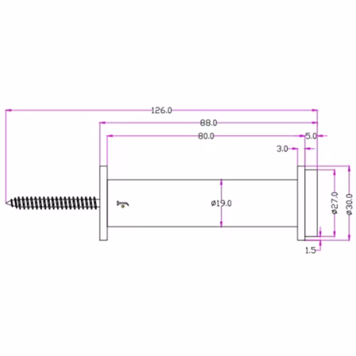 Rieu Wall Stop Brass J-2235