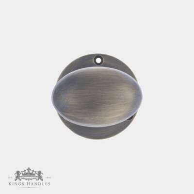 Oval Door Knob - Antique Brass (A BOV) - Image 3
