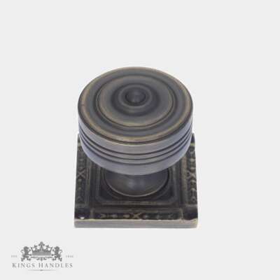 Square Door Knob - Antique Brass (A BSQ)