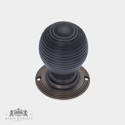 Ebonised Beehive Mk.2 Antique Brass Backplate (A EB2) - Image 1