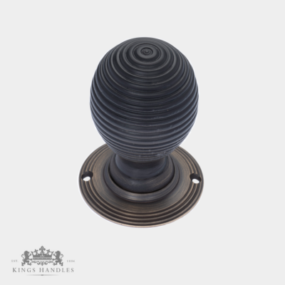 Ebonised Beehive Mk.4 - Antique Brass Backplate (A EB4) - Image 1