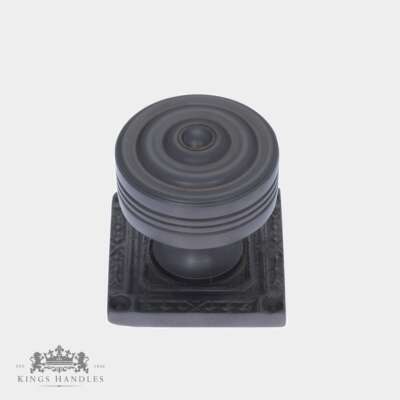 Square Door Knob – Dark bronze (B BSQ) - Image 1