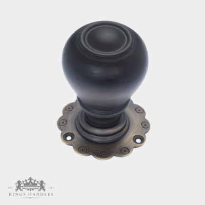 Ebonised Tulip with Antique Brass Backplate (A ETU) - Image 1