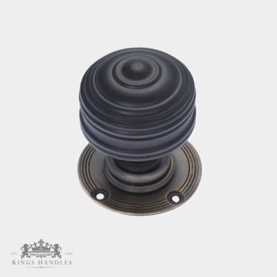 Ebonised Victorian Royal with Antique Brass Backplate (A EVR)