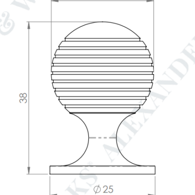 Caesar Cupboard Knob on Round Rose - Image 12