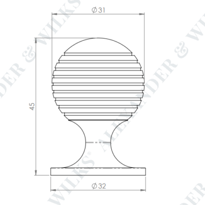 Caesar Cupboard Knob on Round Rose - Image 11