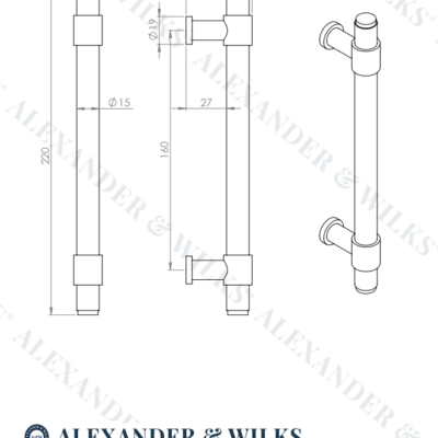 Kingston Plain Pull Handle - AW839P - Image 3
