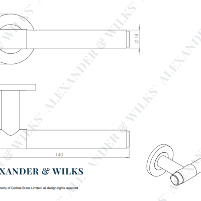 Kingston Reeded lever on Round Rose - AW242 - Image 7