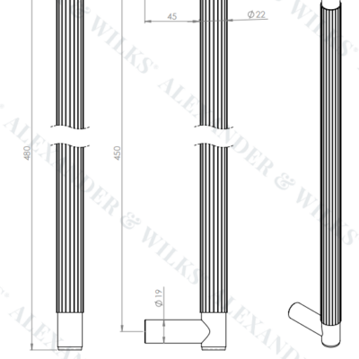 Spitfire Reeded Pull Handle - AW502 - Image 5