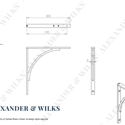 Eden Solid Brass Shelf Bracket - AW740 - Image 7