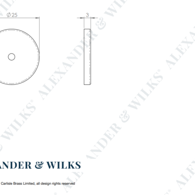 Circular Backplate To Suit Cabinet Hardware - AW895 - Image 6