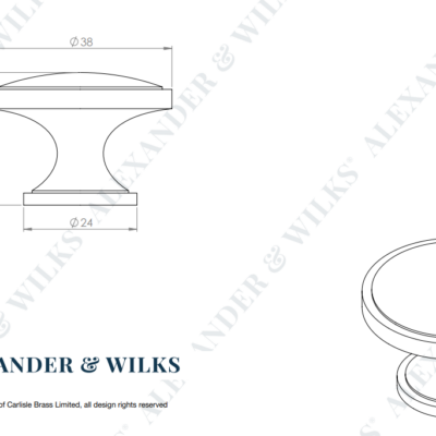 Cambridge Round Cupboard Knob - AW849-38 - Image 10