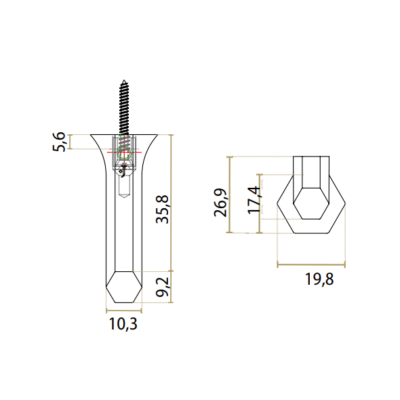 Six Fois - Hook Small - J-2530 - Image 6