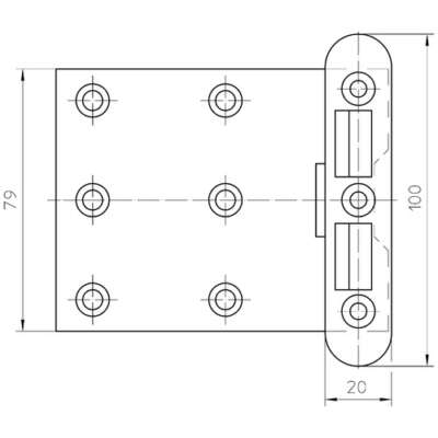 Door security bolt no. 206 - Topzinc - Image 3