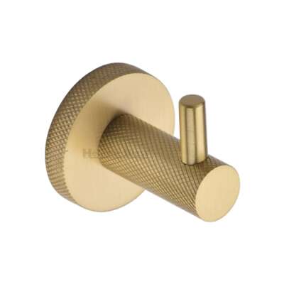 Heritage Brass Knurled Hook with Peg - V1046 - Image 6